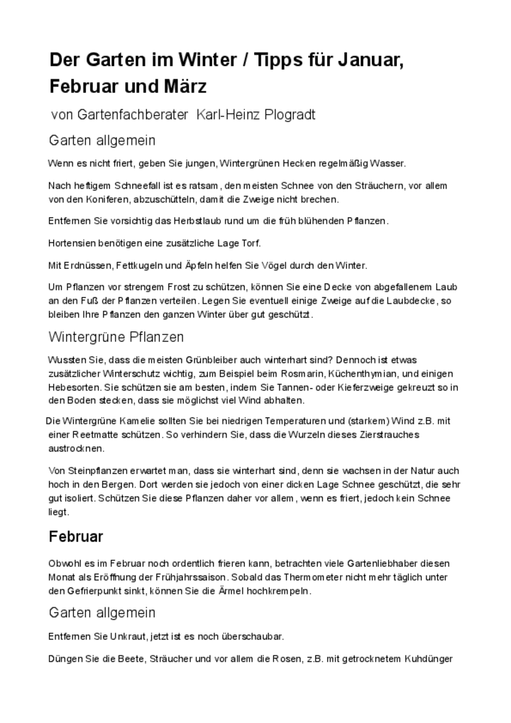 Gartentipps